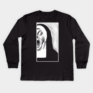 Screaming Nun Kids Long Sleeve T-Shirt